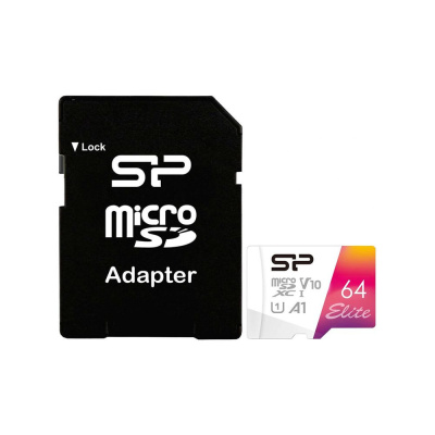 Карта памяти Silicon Power MicroSD 64GB Class 10 (с адаптером)